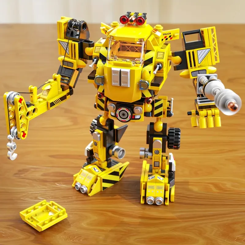524pcs Crane Mech Model Building Toy