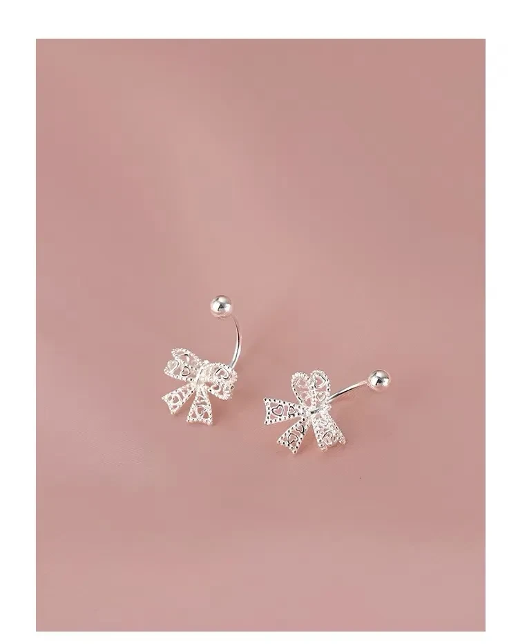 Hollow Bow Hook Unique Temperament Ear Studs