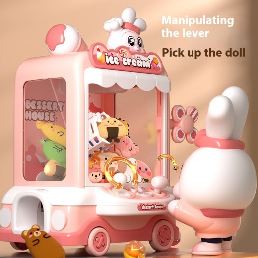 Household Toy Electric Clip Doll Gashapon Machine Children Mini Claw Machine