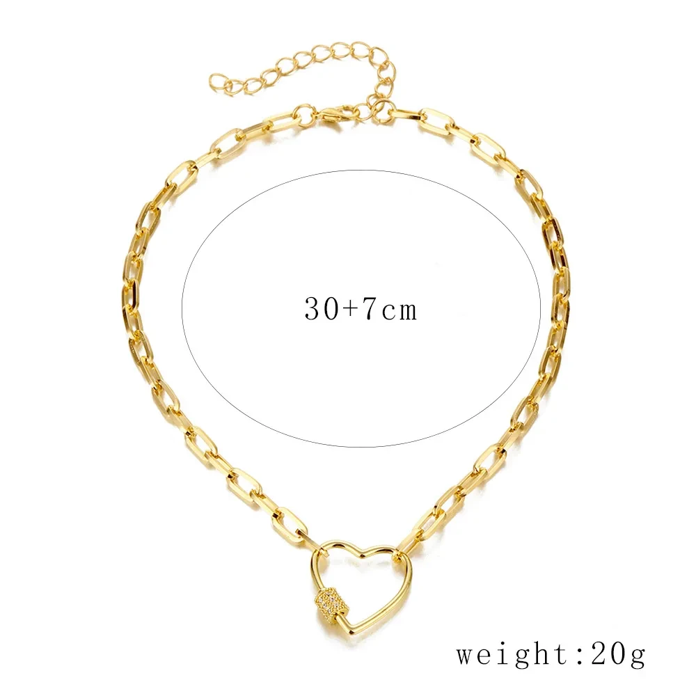 Women's Diamond Heart Pendant Thick Straps