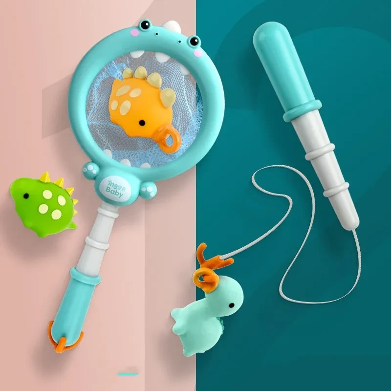 Bath Toy Dinosaur Fishing Fishing Toy Can Spray Water Pinch Called Fishing Net