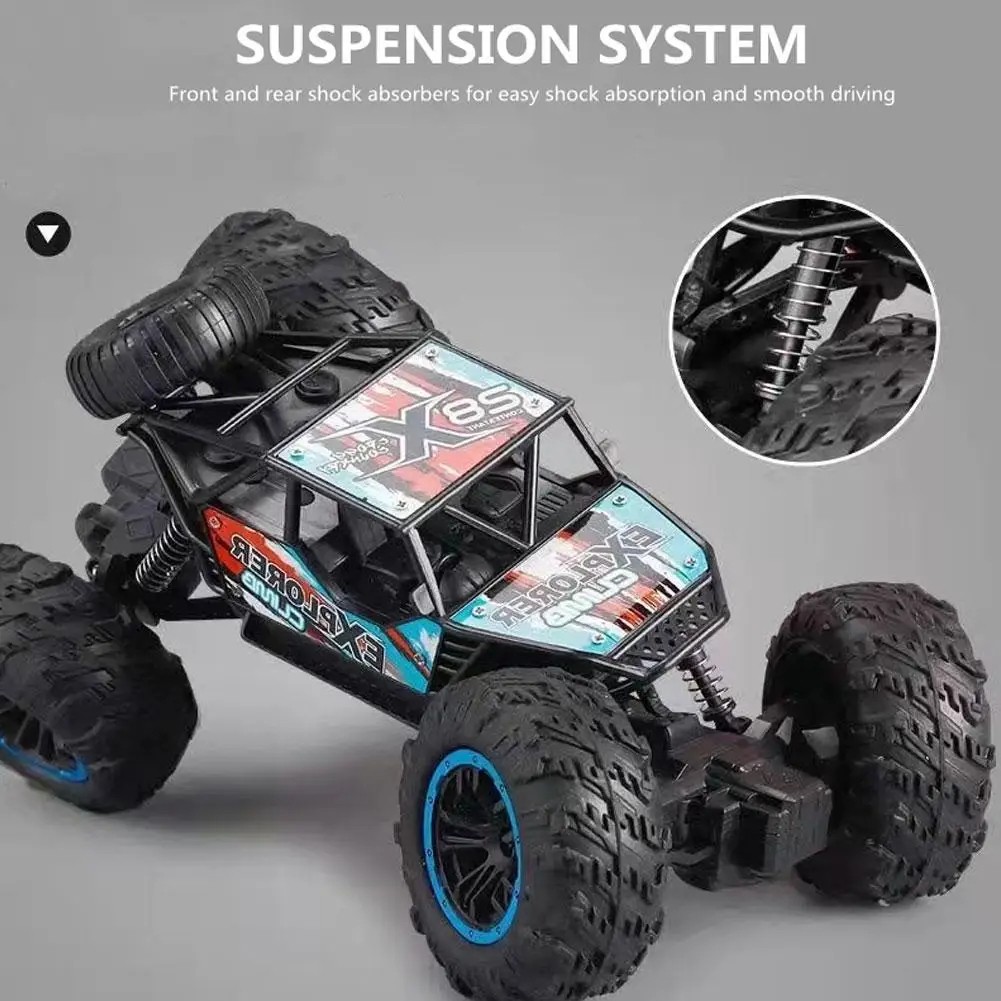 1:16 4WD RC Car with LED Lights  Off-Road Radio Remote Control Buggy Truck