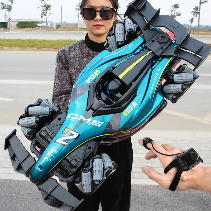 F1 RC Car Gift for Children  Remote Control Drift Car with Gesture Control, Spray Stunt Features,