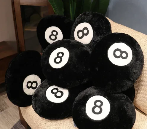 Black Eight Billiards Plush Pillow Toy Cushion Sofa Cushion