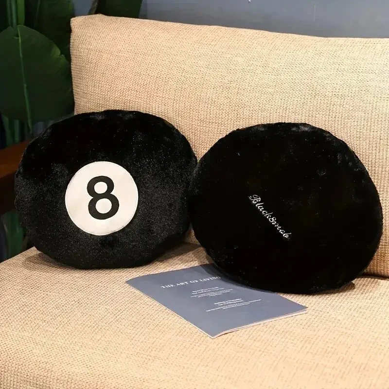 Black Eight Billiards Plush Pillow Toy Cushion Sofa Cushion