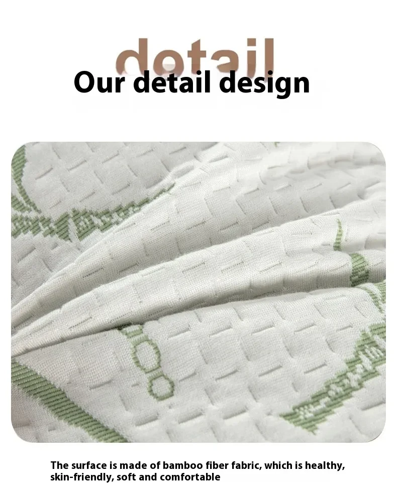 Green Bamboo Leaf Quilted Air Layer Pillow Inner Cover