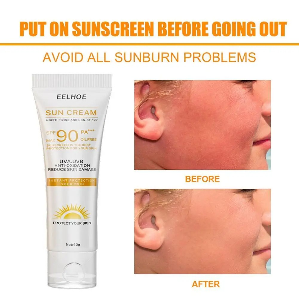 SPF 90 Facial and Body Sunscreen Serum  Sunblock Skin Protective Cream with Moisturizing