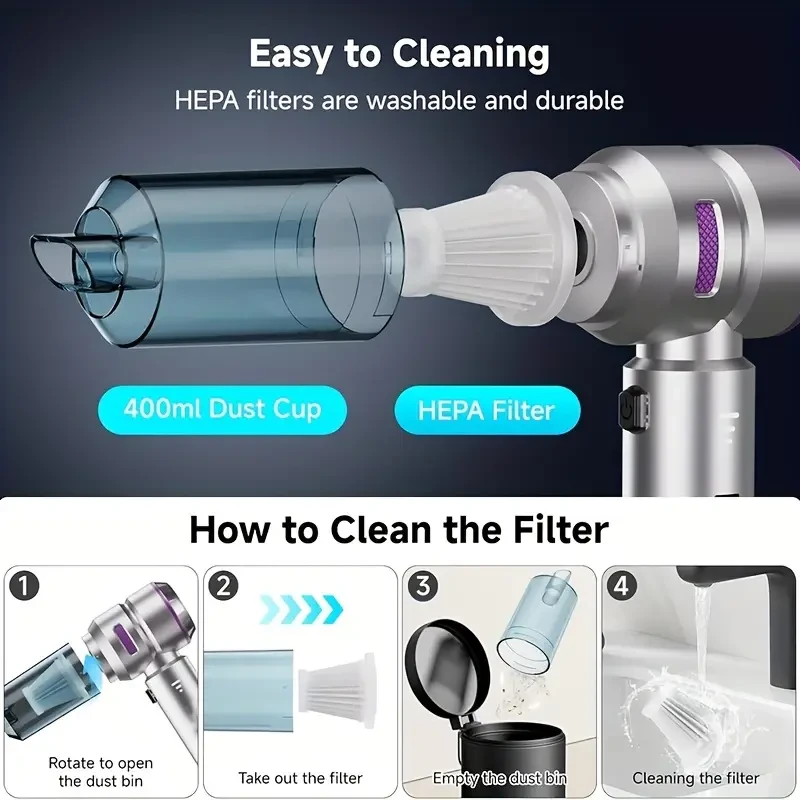 QILIEASY 100W High Power Brushless Vacuum Cleaner