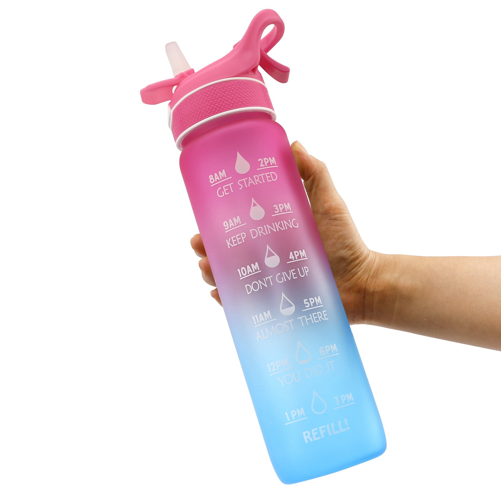 1000ML Sporty Space Cup with Spray & Bounce Cover