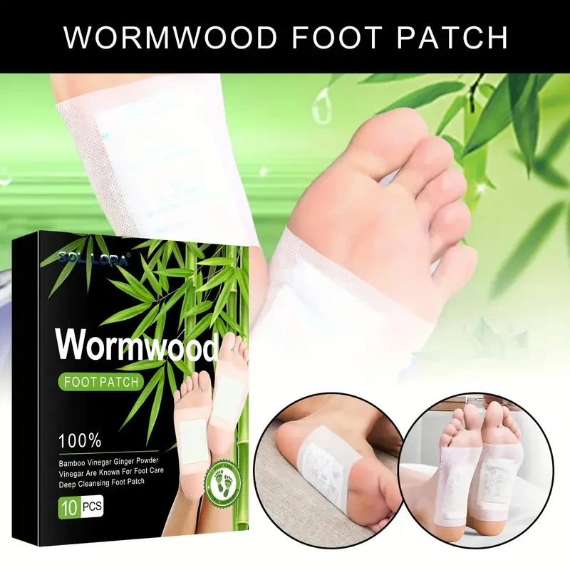 100pcs Wormwood Foot Patches with Bamboo Vinegar & Ginger Powder