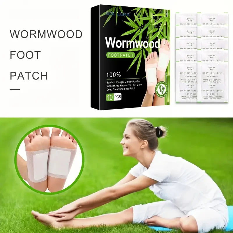 100pcs Wormwood Foot Patches with Bamboo Vinegar & Ginger Powder