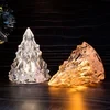 Night Light Crystal Mini Christmas Tree Light Flameless LED