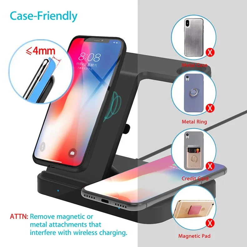 Wireless Charging Fast Charging Three-in-one Vertical Wireless Charger