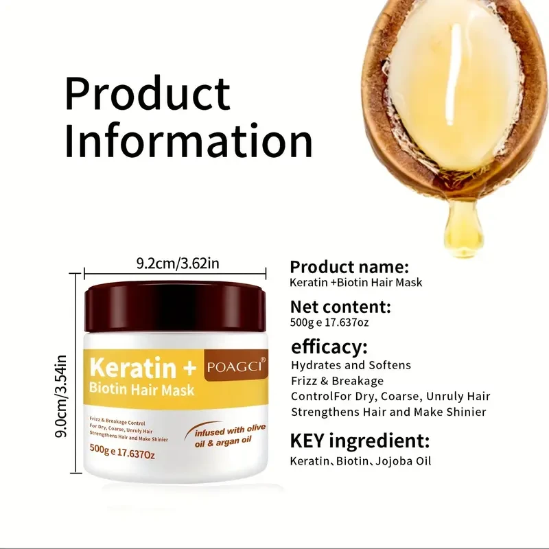 Large Capacity Hair Mask 500g/17.63oz