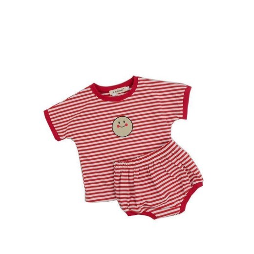 Striped Short-sleeved T-shirt Bread Shorts Suit Infant Two-piece Set