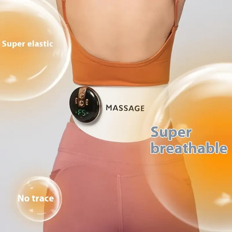 1pc Thermoplastic Elastomer Massage Belt with Heat and Vibration