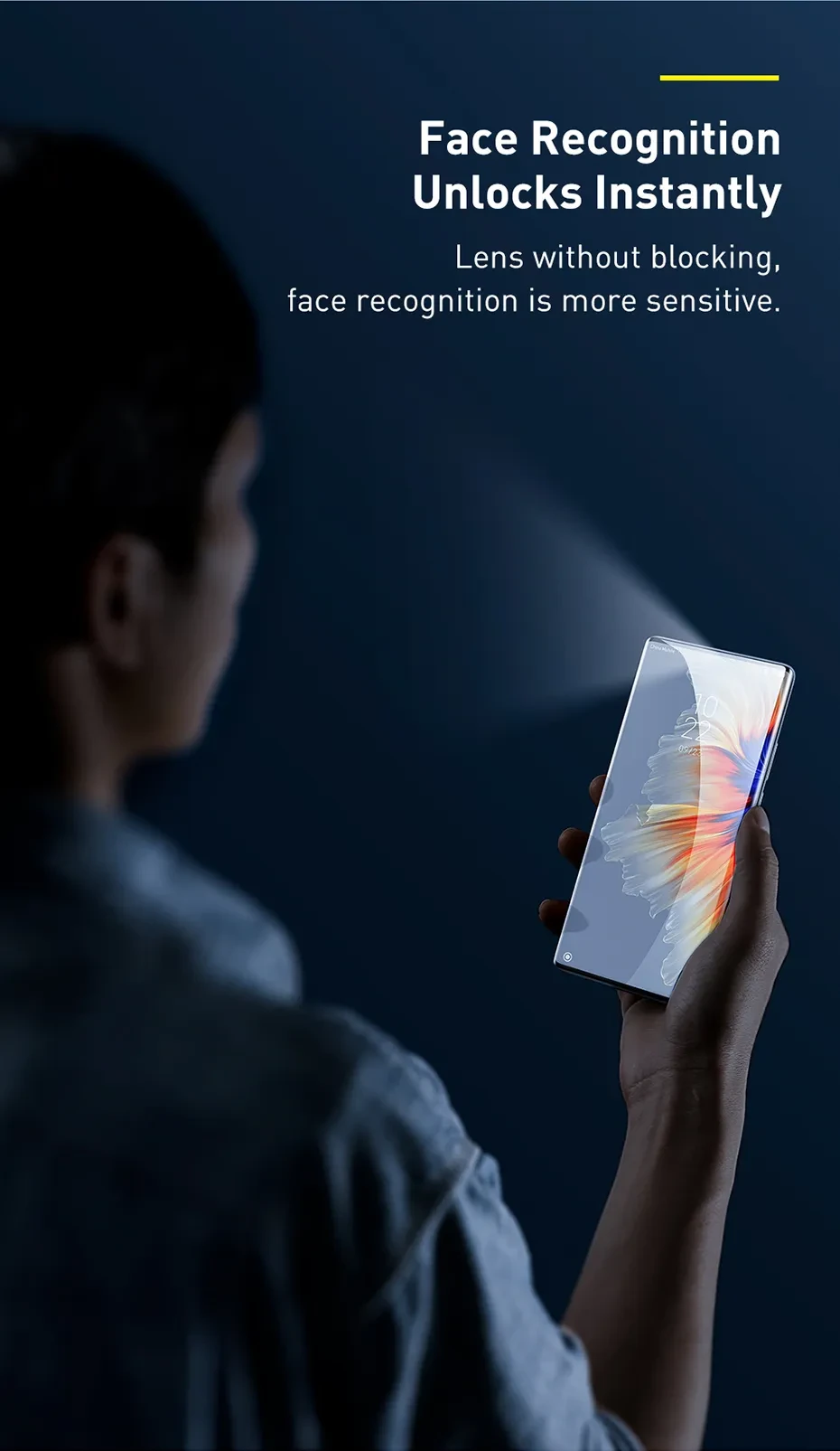 Full Screen Curved Full Adhesive Tempered Film For MIX4 Single Pack Black