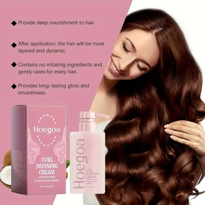 2pcs Curly Hair Styling Cream Combination Set