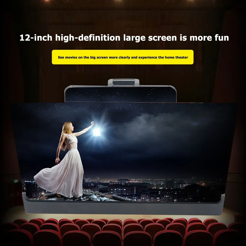 12 Inch Mobile Phone Screen High-definition Eye Protection Video Theater Stand L3 Office Home 3d