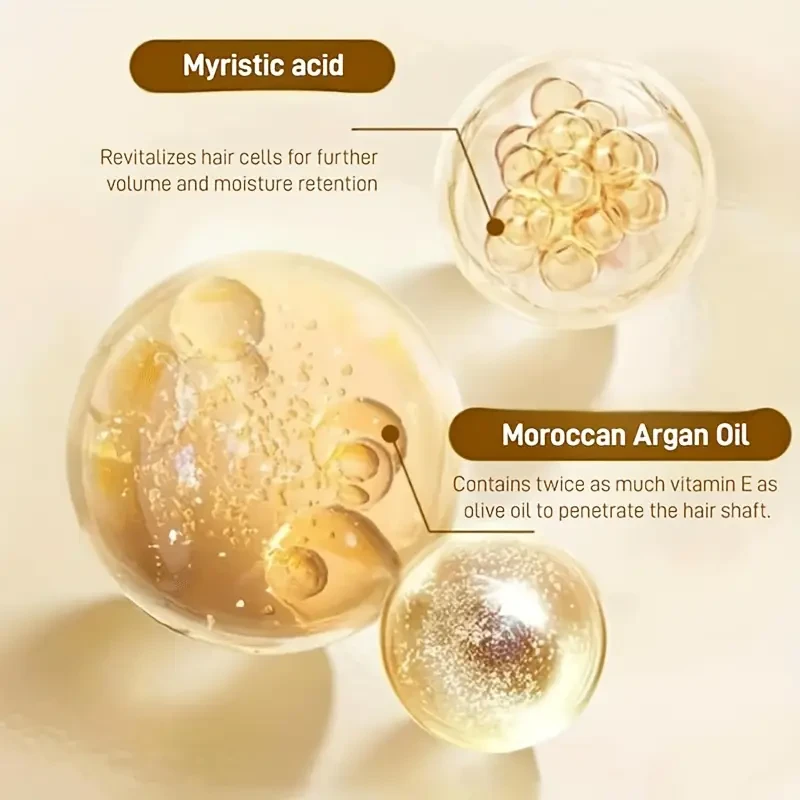 QISE Moroccan Argan Oil Hair Serum for Curly Hair