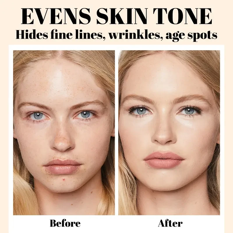 2-Pack Laiistry 4-in-1 Liquid Foundation, Concealer, Long-Lasting Full Coverage