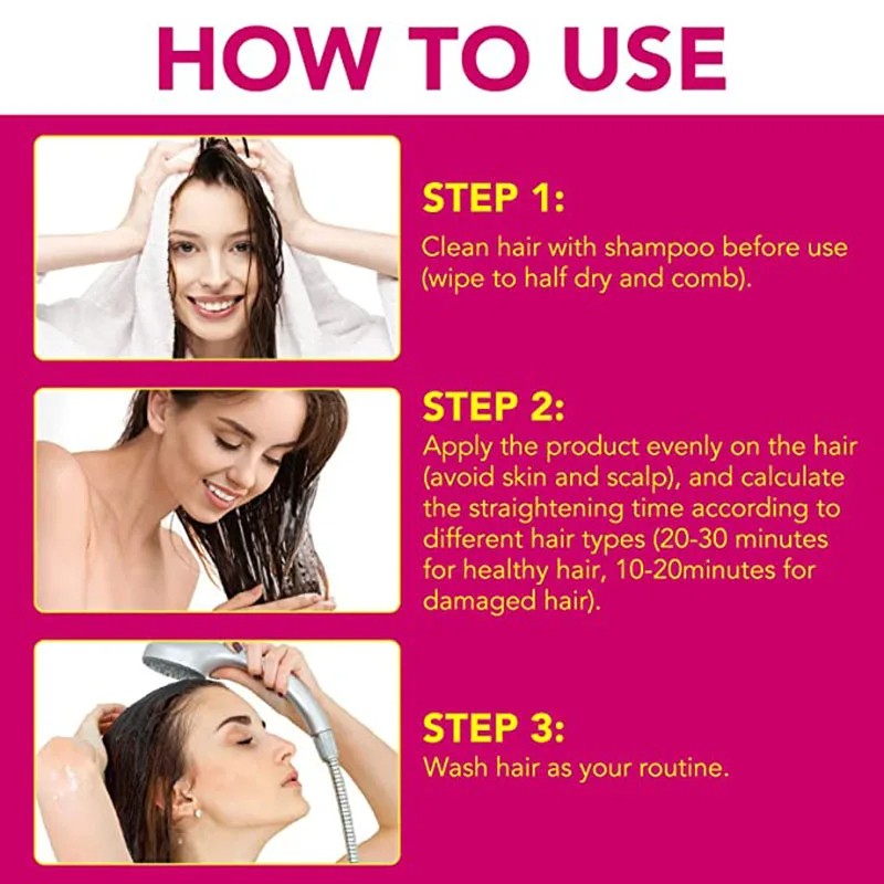 Protein Correcting Hair Straightener Cream Silk & Gloss for Frizz-Free, Nourished Hair