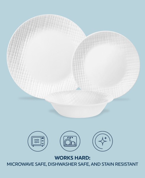 Linen Weave 12pc Dinnerware Set  - Corelle