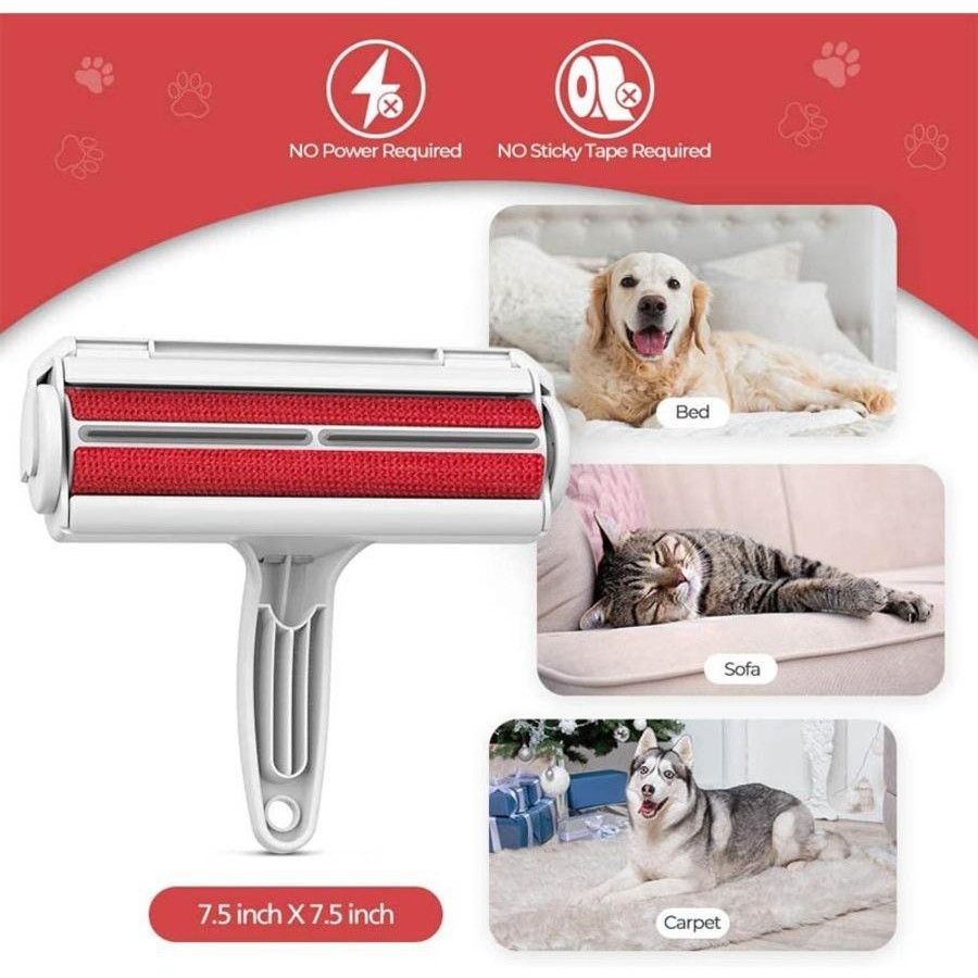 Catzon Pet Hair Remover Roller Dog & Cat Fur Remover with Self-Cleaning Base Hair Removal Tool