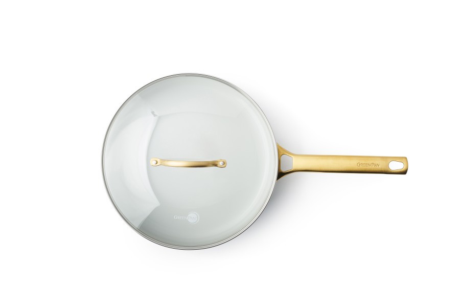 Padova Smokey Blue Covered Saut Pan 28cm/3.6L - GreenPan