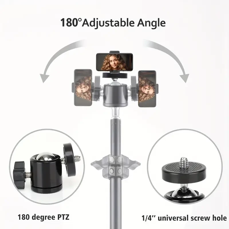 ZOMEI 2.2m Adjustable Metal Phone Tripod Stand