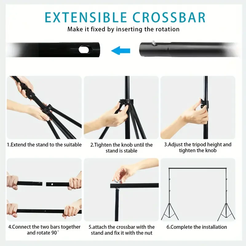 1pc UEGOGO 2x3M Adjustable Photography Background Support Stand Kit