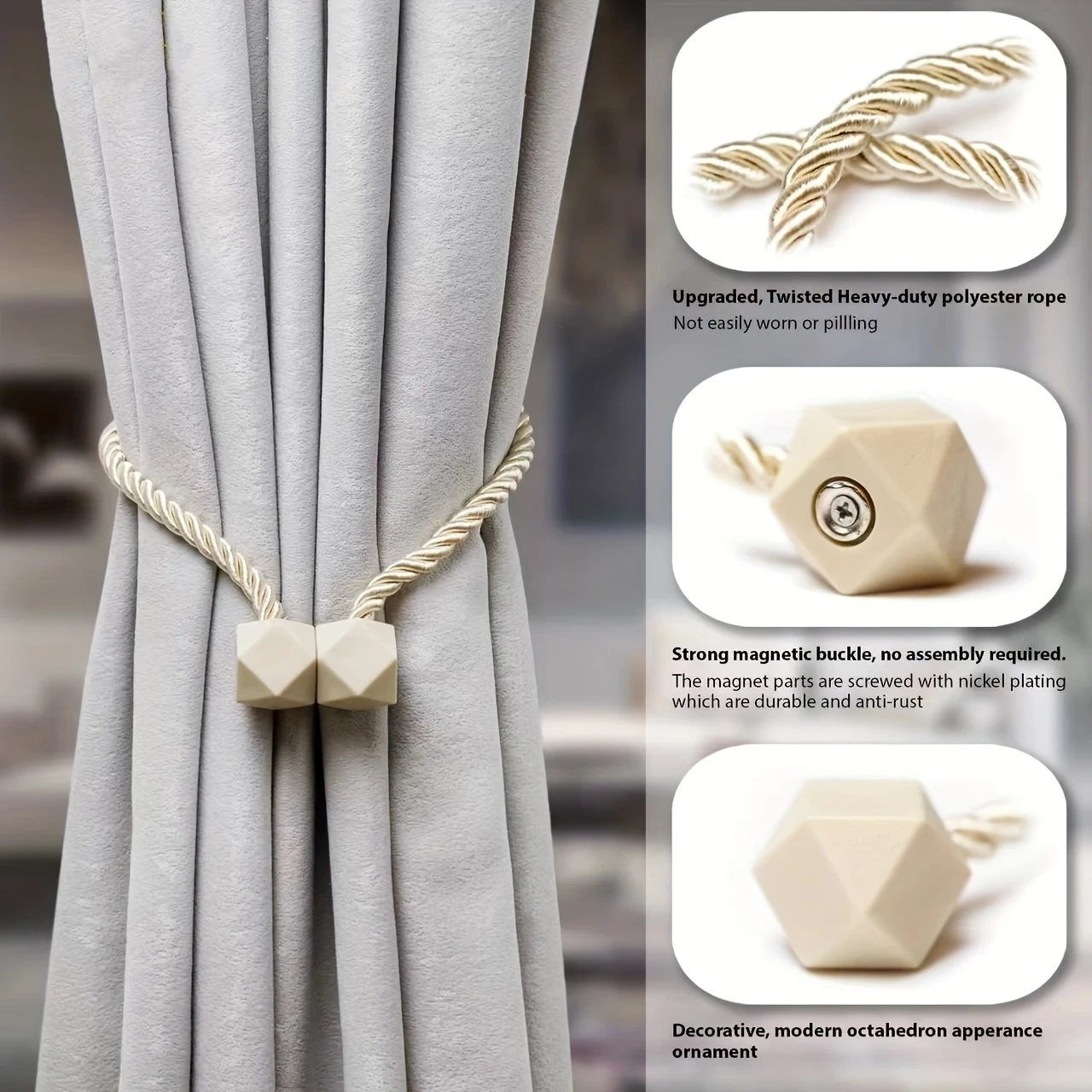 Magnetic Curtain Tiebacks for Curtains