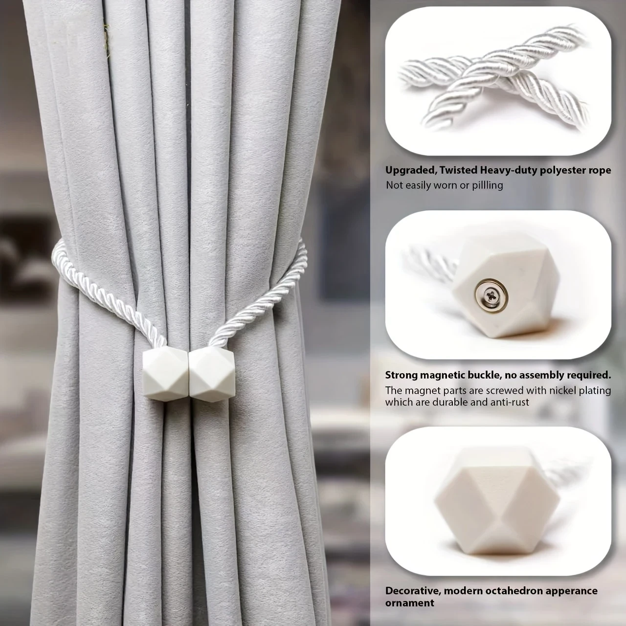 Magnetic Curtain Tiebacks for Curtains