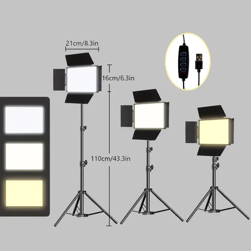 1pc LAQIUIUE 10-Inch LED Square Ring Light