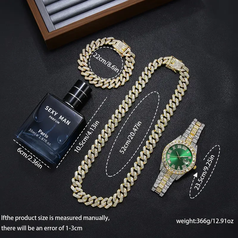 Gift Set Featuring a Rhinestone Watch Face