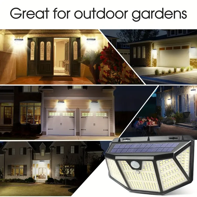 TONYEST 2pcs 310LED Solar Wall Lights