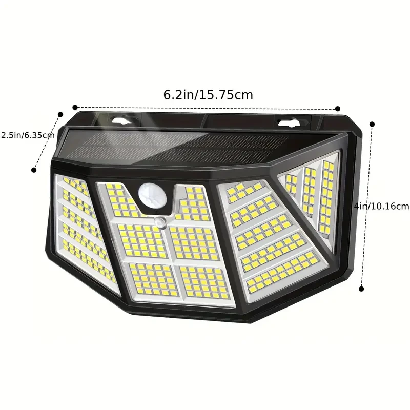 TONYEST 2pcs 310LED Solar Wall Lights