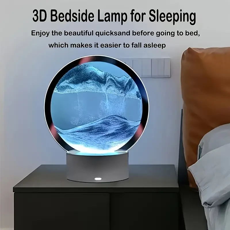 1pc LAQIUIUE 3D Dynamic Sand Art Lamp