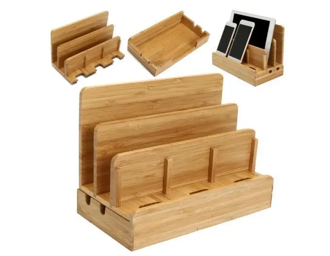 Solid wood mobile phone bracket