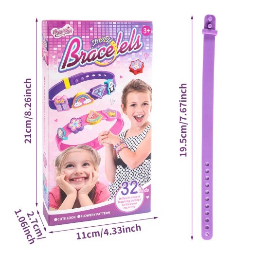 Children String Beads Bracelet Alphabet Cartoon Girls Kindergarten Puzzle DIY Ornament