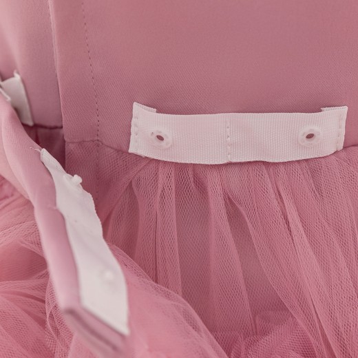 New Children's Sleeveless Mesh Long Dress