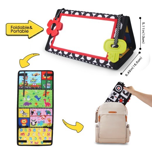 Mirror Cloth Book Baby Mirror Cloth Book Four Folding Mirror Pendant