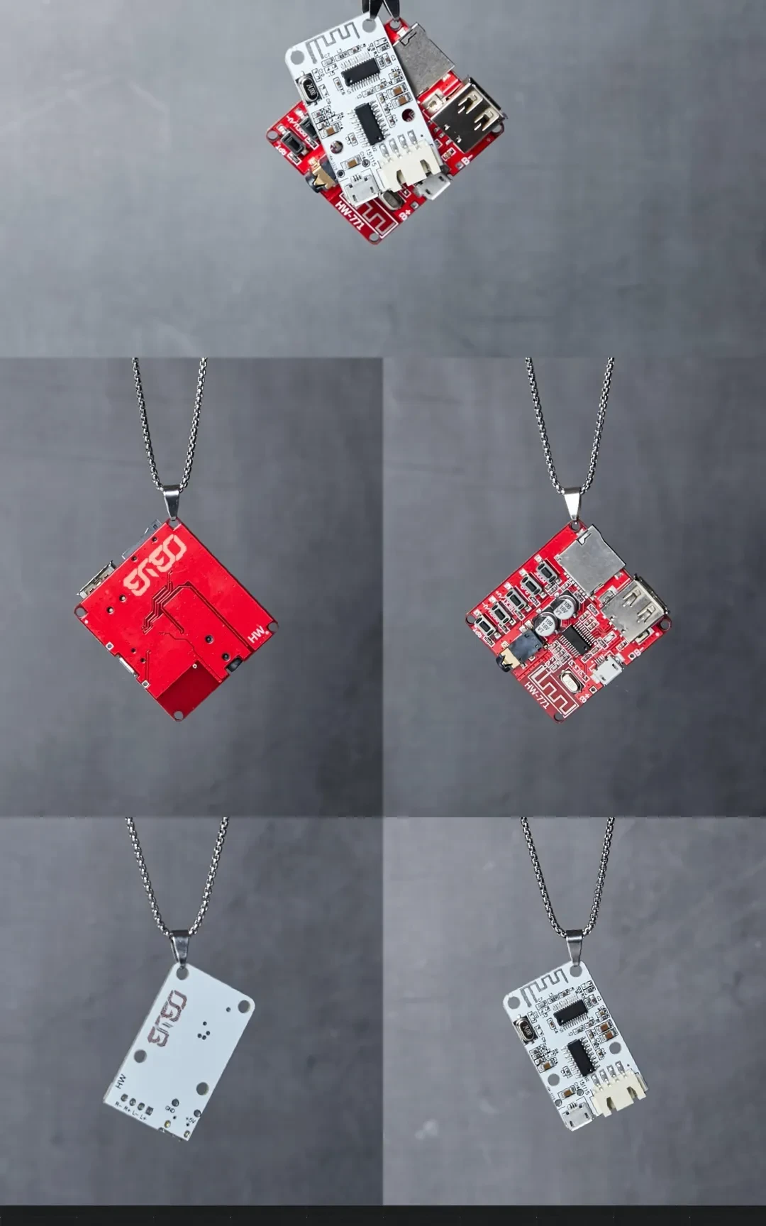 Mechanical Style Accessory Double Pendant Necklace