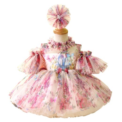 Girl's One Year Old Celebration Dress Princess Dress