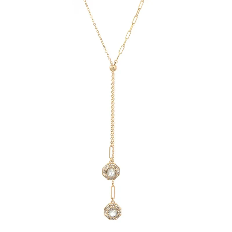 Temperament Gem Pendant Wild Street Style Cold Wind Sweater Chain