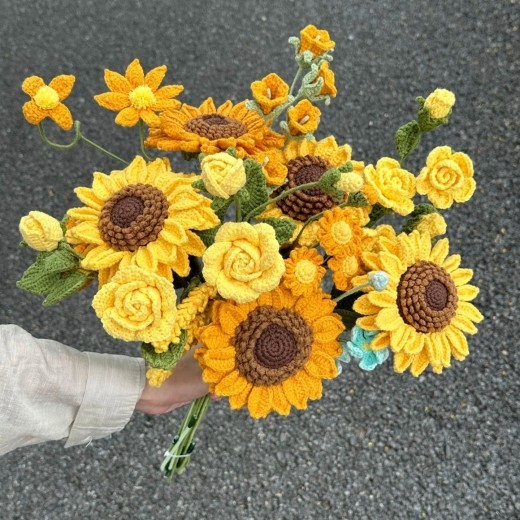 Sunflower Flower Material Package Hand-woven Diy Wool