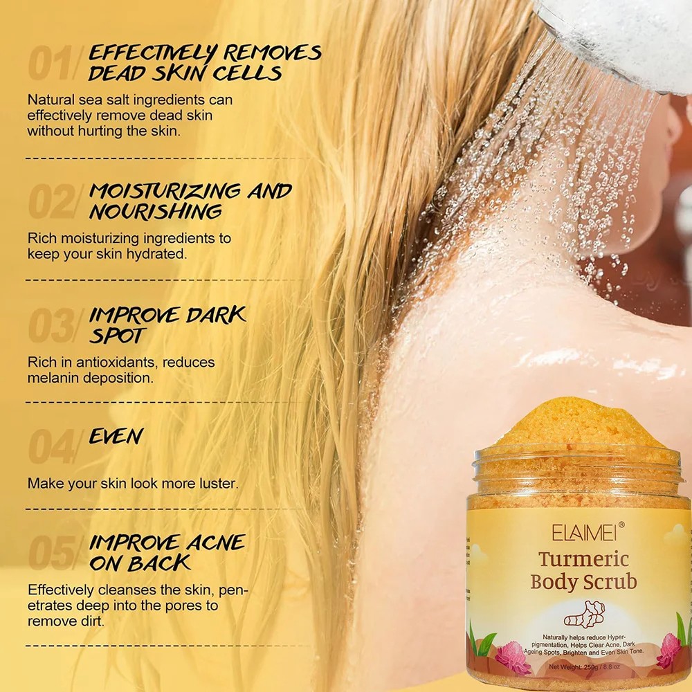 Matcha & Himalayan Salt & Turmeric Body Scrub Whitening, Anti-Oxidation, Reduces Acne & Pimples