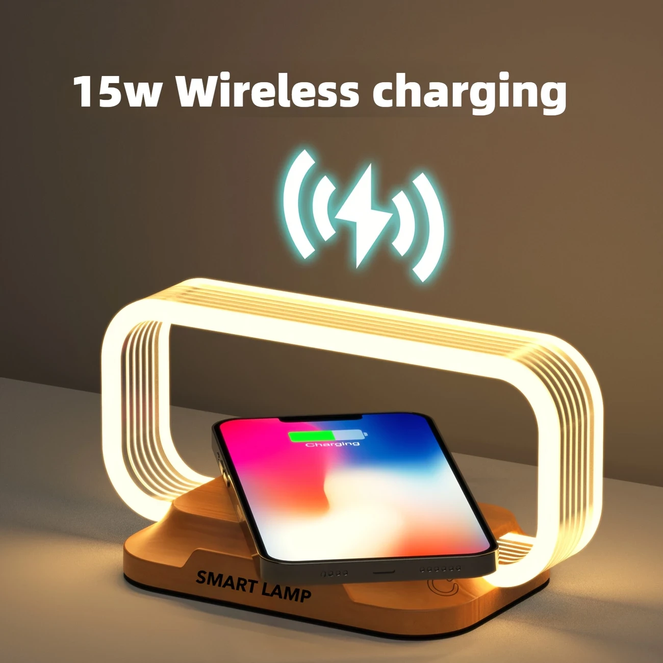 Multifunctional Touch-Controlled LED Desk Lamp with Wireless Charging and Phone Stand  Adjustable Brightness for Bedrooms, Offices, and Studies