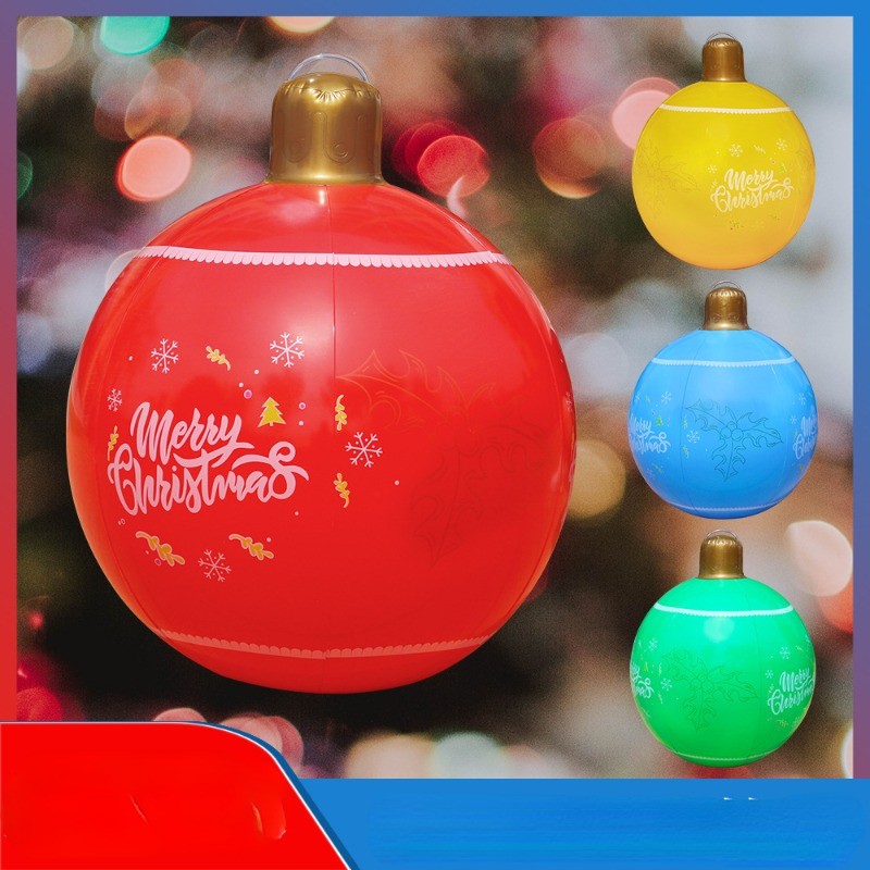 PVC Inflatable Christmas Lantern Ball - Garden Decoration and Holiday Atmosphere Ball