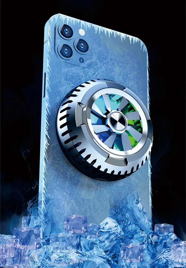 Tablet Computer Magnetic Semiconductor Radiator Black Shark Pro2 Ice-Sealed Fever Cooling Artifact Hot Live Iqoo Millet Oppo Huawei Special Fan Back Clip